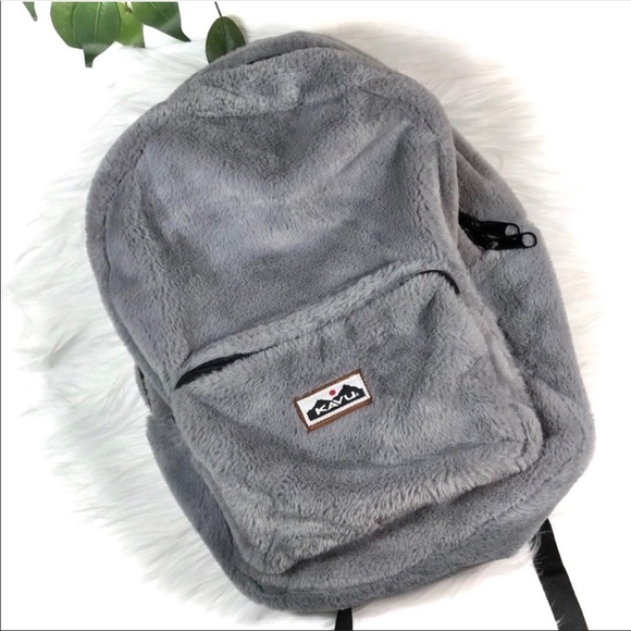 Kavu Handbags - 🎁 Kavu Fuzzington Stone Furry Backpack NWT